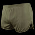 Condor Running Shorts in olive green feature an elastic waistband and side slit, shown from the back—perfect for adding a tactical edge to training or military-inspired workouts.